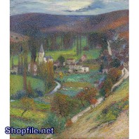 TSD3658 - Tranh sơn dầu vẻ đẹp của ngôi làng trên cao